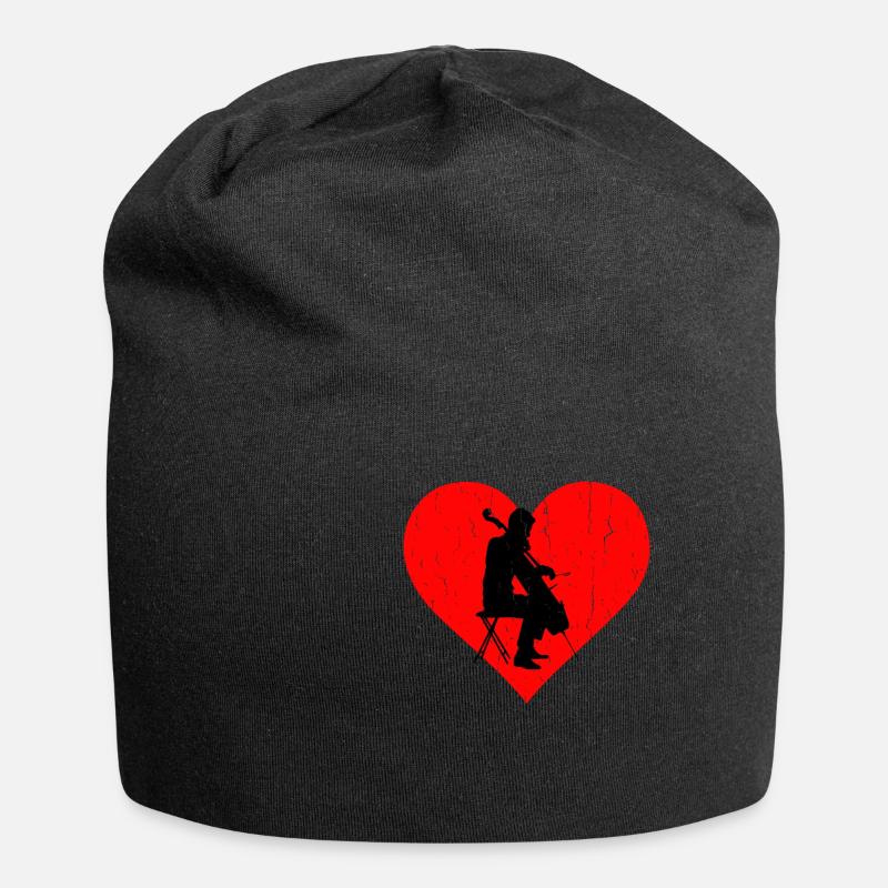 Violonchelo Heart - Jersey Beanie - black