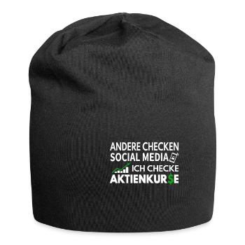 Aktien Börse ETF Dividenden Aktionär Kapitalist - Jersey-Beanie - Schwarz - Vorne
