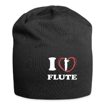 Flute T Shirt For Women - Jersey-Beanie - Schwarz - Vorne