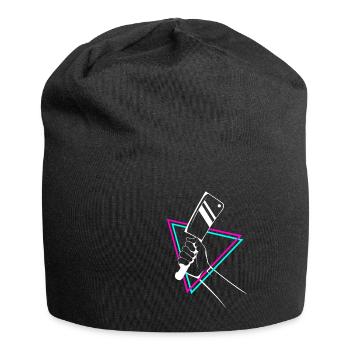 couteau de boucher - Bonnet en jersey - noir - Devant