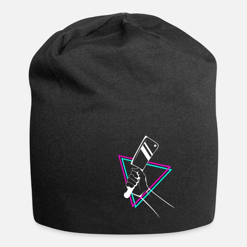Schlachtermesser - Jersey-Beanie - Schwarz