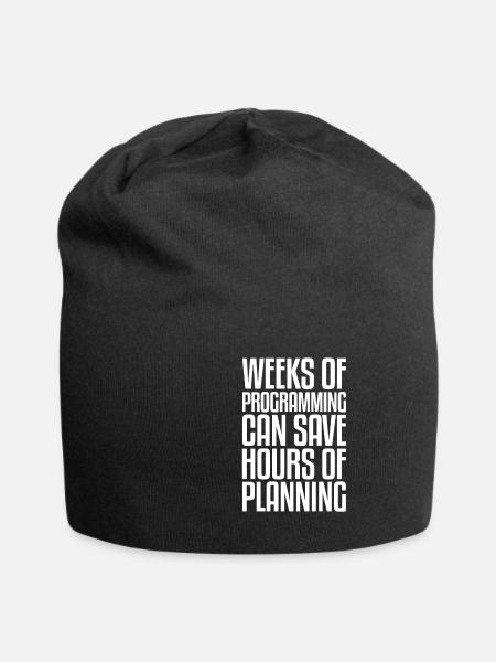 Weeks of Programming | Programmierer Computer IT - Jersey-Beanie - Schwarz