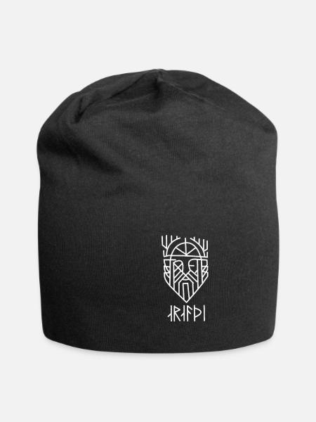 Mut - Nordische Runen - Jersey-Beanie - Schwarz