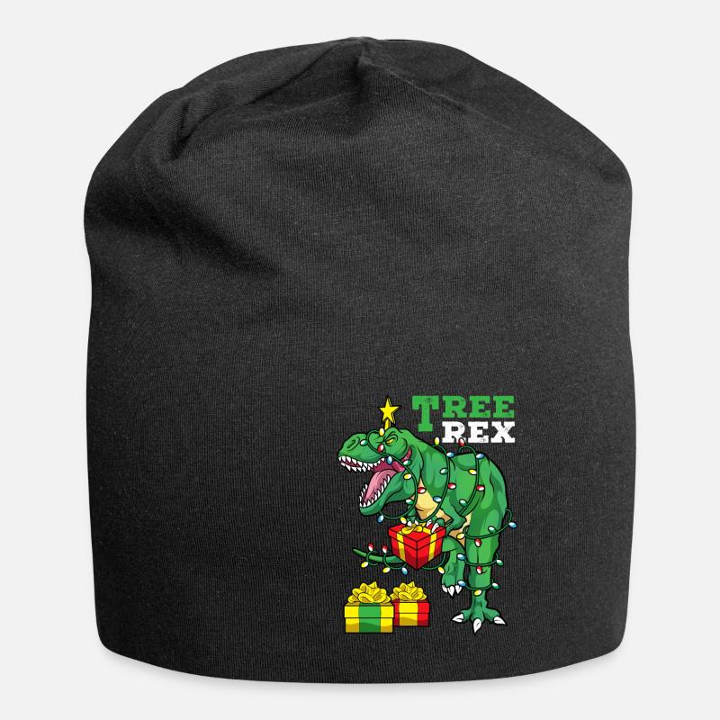 Weihnachten T-Rex - Jersey-Beanie - Schwarz