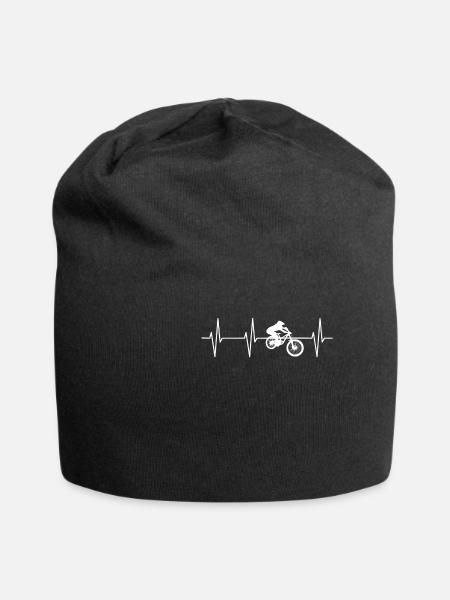 My Heart Beats For Downhill - Jersey-Beanie - Schwarz