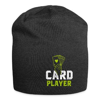 jeu de cartes - Bonnet en jersey - charbon - Devant