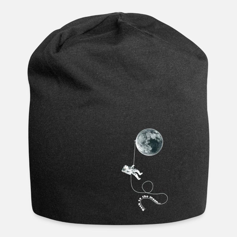 moon rope astronaut white - Jersey Beanie - black
