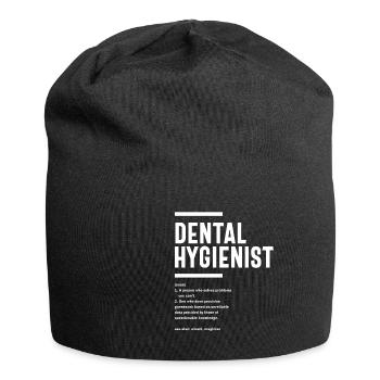 Dental Hygienist Profession Occupation Job Gift - Jersey Beanie - black - Front