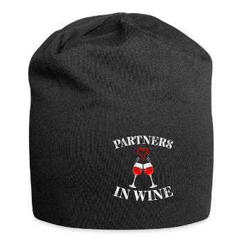 Partenaires de Wine Red Wine Love Humor - Bonnet en jersey - noir - Devant