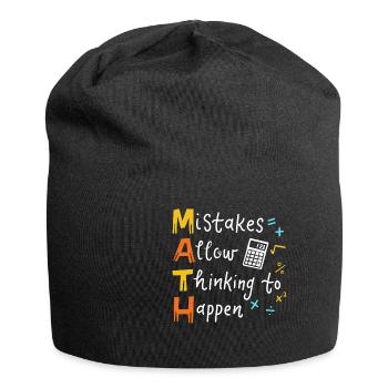 Mathelehrer - Jersey-Beanie - Schwarz - Vorne