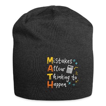 Mathelehrer - Jersey-Beanie - Anthrazit - Vorne