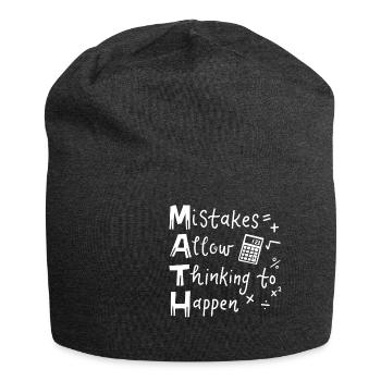 Mathelehrer - Jersey-Beanie - Anthrazit - Vorne