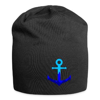 Boater captain & gift - Jersey Beanie - black - Front