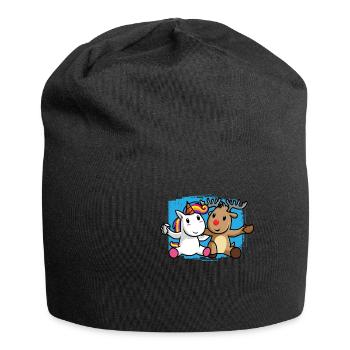 Amitié de renne licorne - Bonnet en jersey - noir - Devant