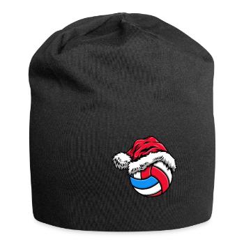 Volleyball Christmas hat - Jersey Beanie - black - Front