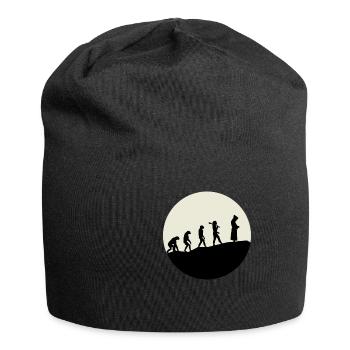 Monks Evolution Moon - Jersey Beanie - black - Front