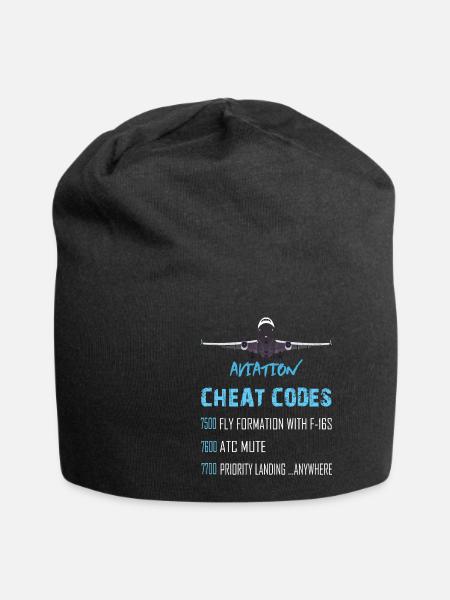 Aviation cheat codes - Jersey Beanie - black