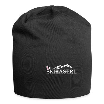 Skihase Skihaserl Apres Ski - Jersey-Beanie - Schwarz - Vorne