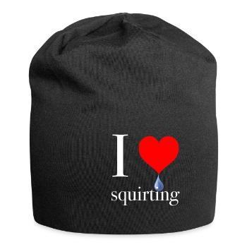 Squirting funny saying sex woman - Jersey Beanie - black - Front