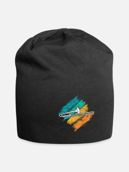 Posaune - Jersey-Beanie - Schwarz