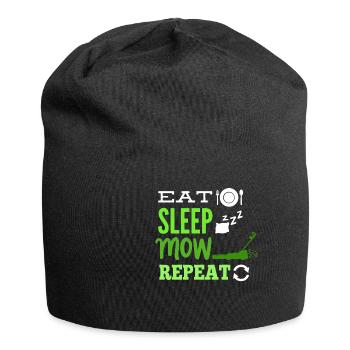 Mowing the lawn mower - Jersey Beanie - black - Front