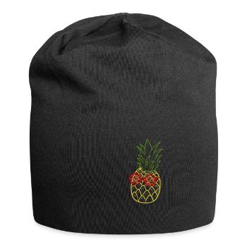 Ananas - Jersey-Beanie - Schwarz - Vorne