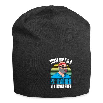 Sportlehrer Sport Lehrer Sportunterricht Humor - Jersey-Beanie - Anthrazit - Vorne