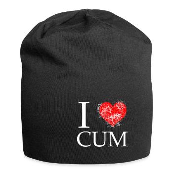I love cum jizzle semen sex submissive - Jersey Beanie - black - Front