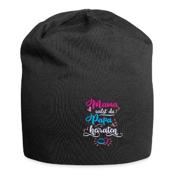 Mom Want Dad MarryIng Kids Marriage Proposal - Jersey Beanie - black - Front