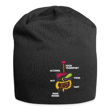 Digestion organs Funny cartoon comic humor - Jersey Beanie - black - Front