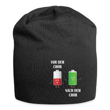 Vor dem Chor-Nach dem Chor - Jersey-Beanie - Schwarz - Vorne