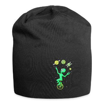 Alien Jongleur Jonglieren Zirkus Einrad fahren - Jersey-Beanie - Schwarz - Vorne