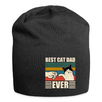 Best Cat Dad Ever Best Cat Dad Dad Kitten - Jersey Beanie - black - Front