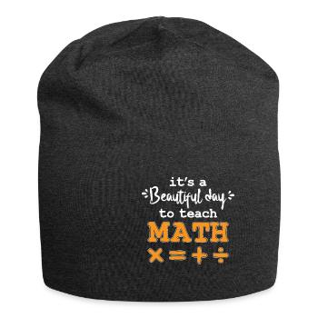Mathelehrer - Jersey-Beanie - Anthrazit - Vorne