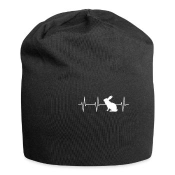 Rabbit Heartbeat Tea - Jersey Beanie - black - Front