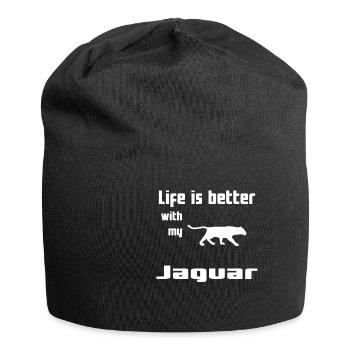Life Is Better With My Jaguar - Jersey Beanie - black - Front