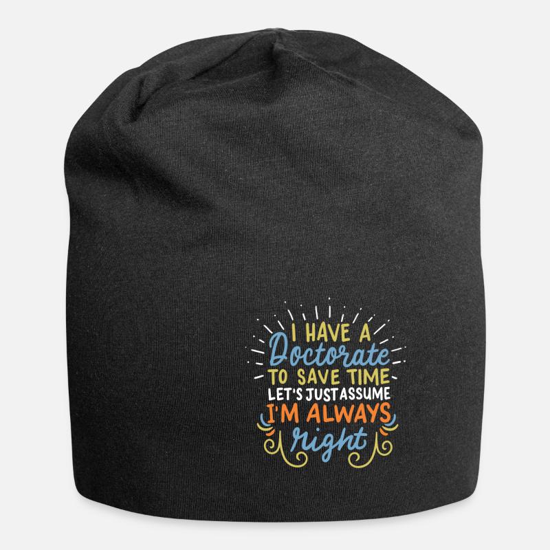 Dr. Doktor Doktorand - Jersey-Beanie - Schwarz