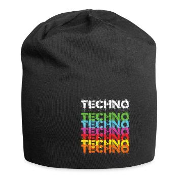 Techno Techno Techno Freak Techno Musique - Bonnet en jersey - noir - Devant