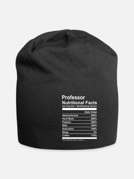 Professor Nutritional Facts T-Shirt - Jersey-Beanie - Schwarz