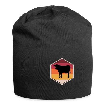 Fancy Cow Present Idea For Boys - Jersey Beanie - black - Front