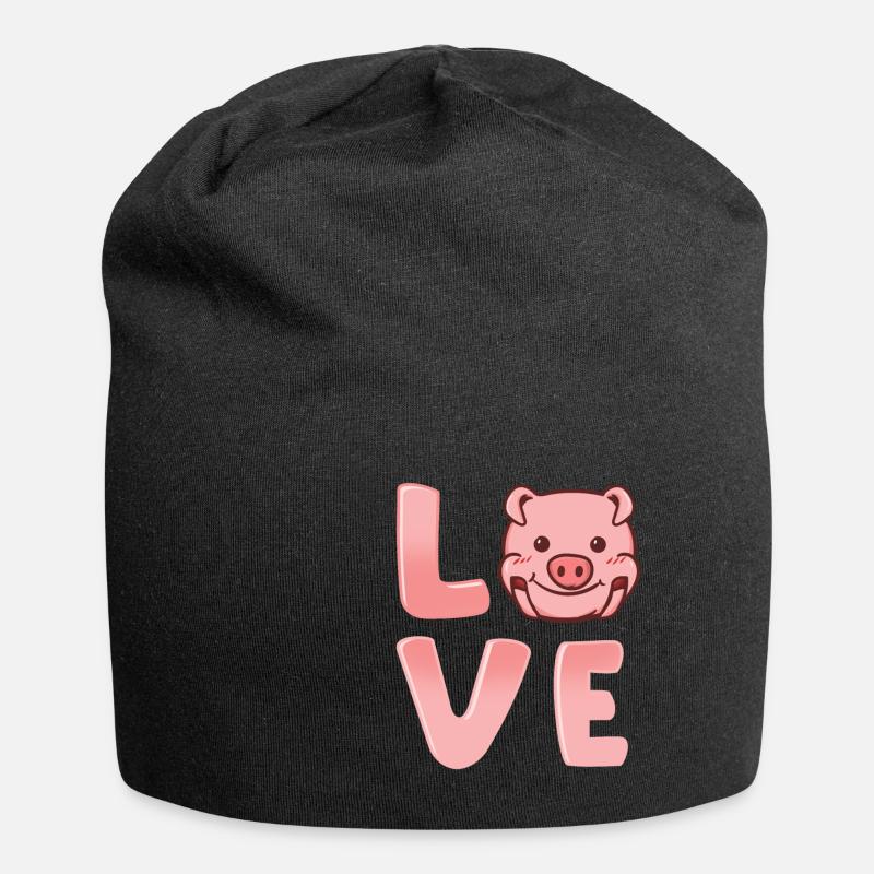 Pig Pig Pig - Bonnet en jersey - noir