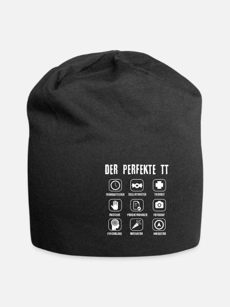 Der perfekte TT - Jersey-Beanie - Schwarz