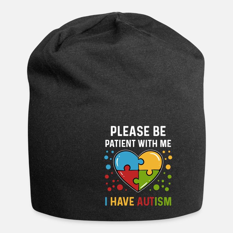 autism - Jersey Beanie - black