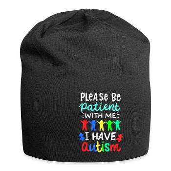 Autisme autiste - Bonnet en jersey - noir - Devant