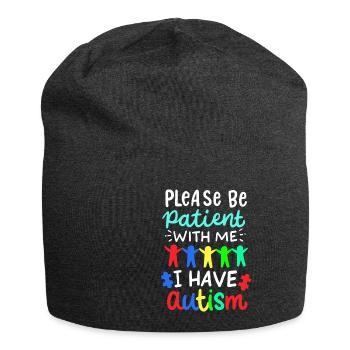 Autism autistic - Jersey Beanie - charcoal grey - Front
