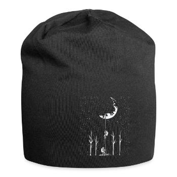 ASTRONAUT CLIMBING MOON Dire drôle - Bonnet en jersey - noir - Devant