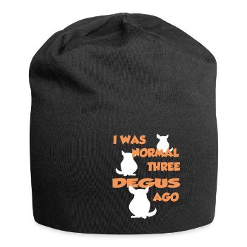 J'étais normal à trois degrés - T-shirt Degu - Bonnet en jersey - noir - Devant