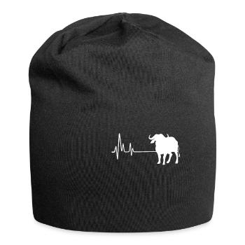 My Heart Beats For Buffalos Heartbeat Tee Shirt - Jersey-Beanie - Schwarz - Vorne