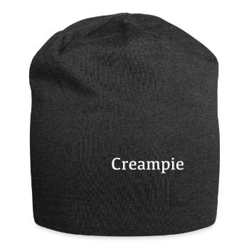 creampie sexe - Bonnet en jersey - charbon - Devant