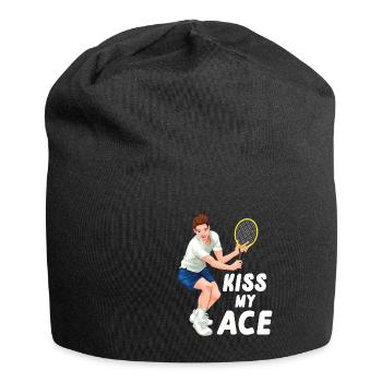 Funny Kiss My Ace Tennis Pun Tennis Players gift - Jersey Beanie - black - Front